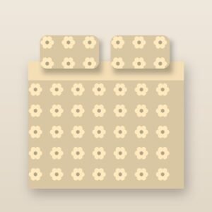 Handblock Style Bedsheet - Sand